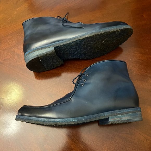 Messico Mens Navy Blue Lace up Leather Boot, Size 10.5M - Picture 4 of 4